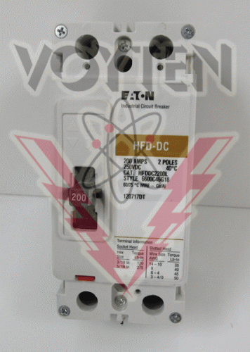HFDDC2200L Circuit Breaker by Eaton, Cutler Hammer or Westinghouse