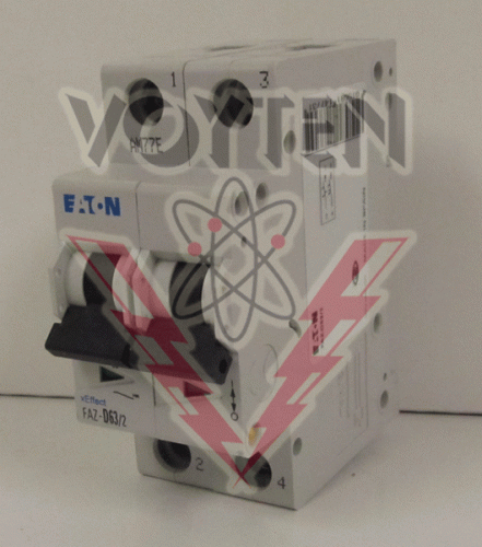 FAZ-D63/2 Circuit Breaker by Eaton, Cutler Hammer or Westinghouse