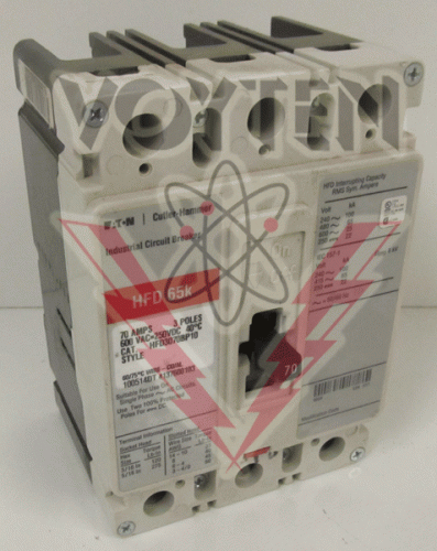 HFD3070BP10 Circuit Breaker by Eaton, Cutler Hammer or Westinghouse