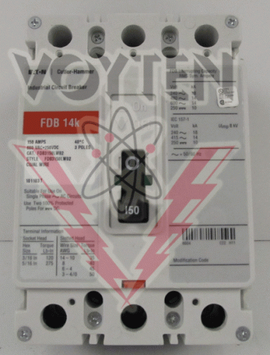 FDB3150LW02 Circuit Breaker by Eaton, Cutler Hammer or Westinghouse