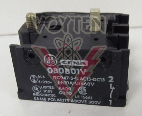 080B01V Contact Block by General Electric