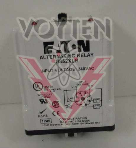 D852XLB Relay by Eaton, Cutler Hammer or Westinghouse