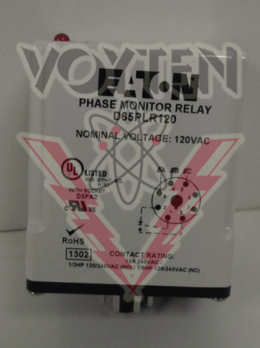 D65PLR120 Relay by Eaton, Cutler Hammer or Westinghouse