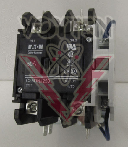 C25DNJ2501T Contactor by Eaton, Cutler Hammer, or Westinghouse