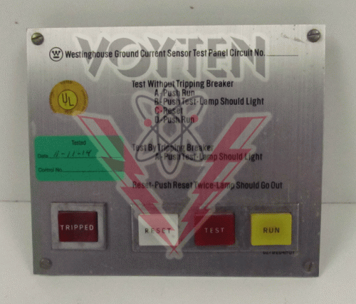 627B204H01 Test Panel by Eaton, Cutler Hammer or Westinghouse