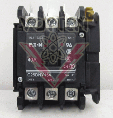 C25DNY154AL Contactor by Eaton, Cutler Hammer or Westinghouse