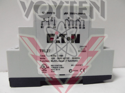 TRL27 Timing Relay by Eaton, Cutler Hammer or Westinghouse