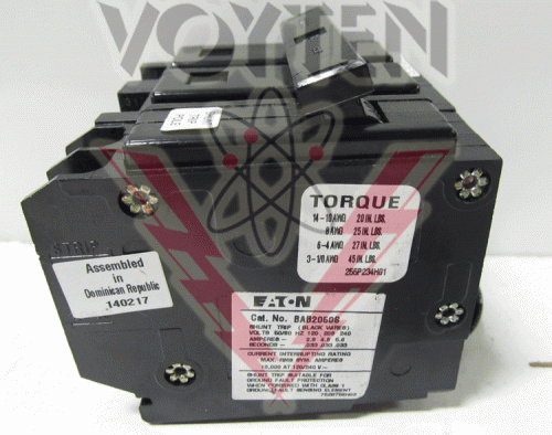 BAB2050S Circuit Breaker by Eaton, Cutler Hammer or Westinghouse