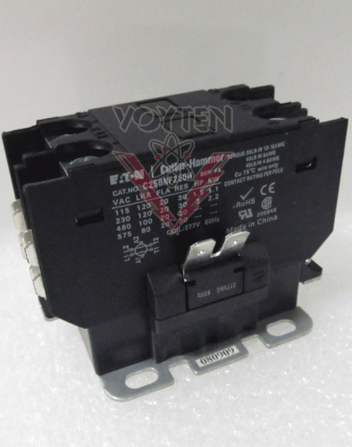 C25BNF220H Contactor by Eaton, Cutler Hammer or Westinghouse