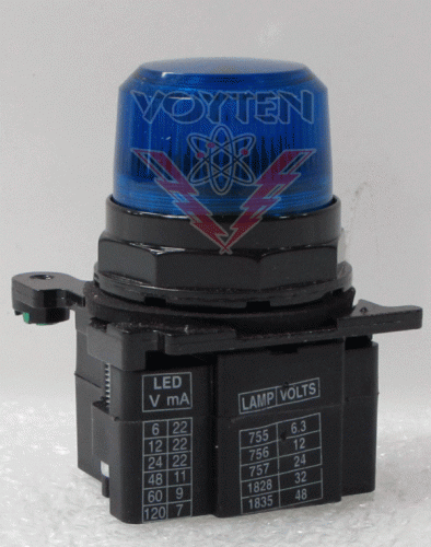 E34FB197LBP24 Blue Led Plastic Lens by Eaton, Cutler Hammer or Westinghouse