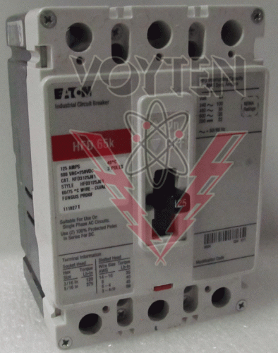 HFD3125J01 Circuit Breaker by Eaton, Cutler Hammer or Westinghouse