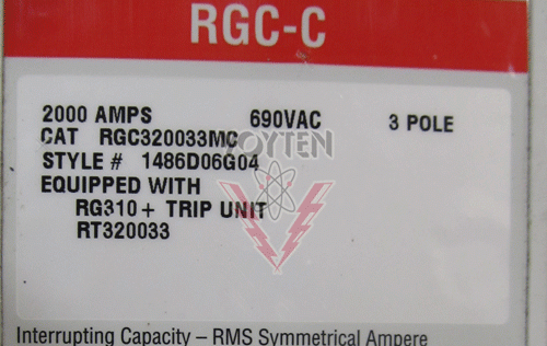 RGC320033MC Circuit Breaker by Eaton, Cutler Hammer or Westinghouse