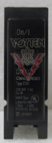 CHALLENGER TYPE C, 1 POLE, 50 AMP, 120 VOLT, CIRCUIT BREAKER, CAT # C150
