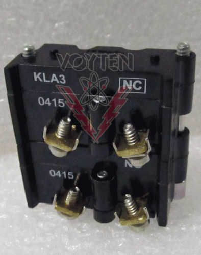 EATON CONTACT BLOCK 1 N.O. 1 N.C. TYPE KLA3 CAT# E30KLA3