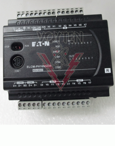 EATON ELCM-PH CONTROL UNIT 8 DC IN  8 RELAY OUT POWER INPUT 100-240 VAC 50/60 HZ 30 VA CAT# ELCM-PH16NNDR