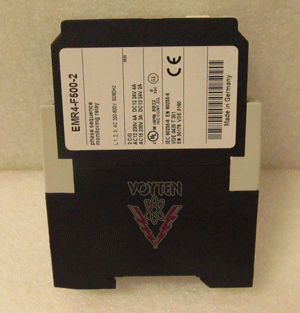 EATON PHASE SEQUENCE MONITORING RELAY 500 VAC 50/60 HZ 3 PHASE CAT# EMR4-F500-2