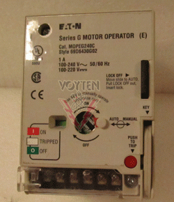 EATON MOTOR OPERATOR FOR TYPE EG BREAKER 1A 100-240 VAC 50/60HZ 100-220 VDC CAT# M0PEG240C STYLE# 69D6430G02