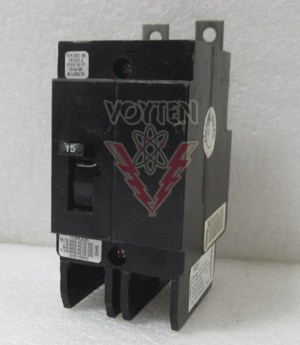 EATON CUTLER HAMMER, 2 POLES, 15 AMPS, 240 VAC, 50ºC, CAT # GHB2015VH08