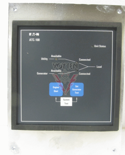 EATON CUTLER HAMMER AUTOMATIC TRANSFER SWITCH CONTROLLER, ATC-100 IN-PHASE FINAL ASSEMBLY, TRANSFORMERS= 115/230V, 50/60 Hz, 8V/16V, 5.0 VA, STYLE # 6D32377G03, CAT # ATC-100