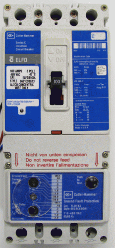 ELFD3100L w/ Trip Unit ELD143 Circuit Breaker
