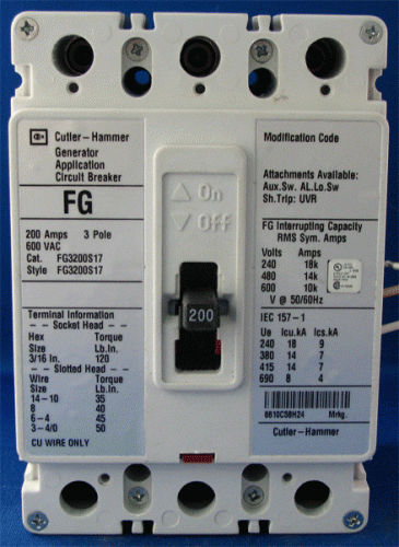 FG3200S17 w/ Shunt Trip Circuit Breaker