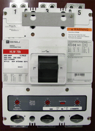 HLW3600V with LT3600TV Trip Unit Circuit Breaker