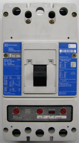 KD3400F Circuit Breaker w/ Trip Unit KT3100T