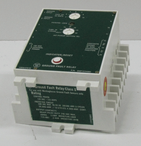 1293C47G10 Ground Fault Relay by Eaton, Cutler-Hammer or Westinghouse