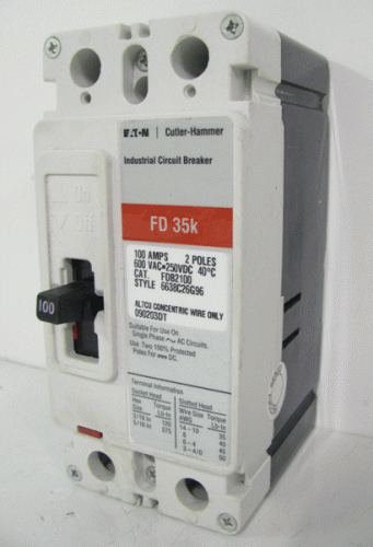 FDB2100 Circuit Breaker by Eaton, Cutler-Hammer or Westinghouse