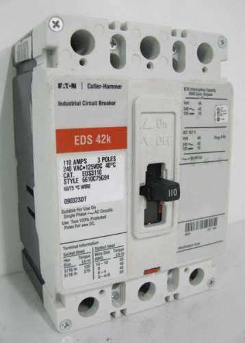 EDS3110 Circuit Breaker by Eaton, Cutler-Hammer or Westinghouse