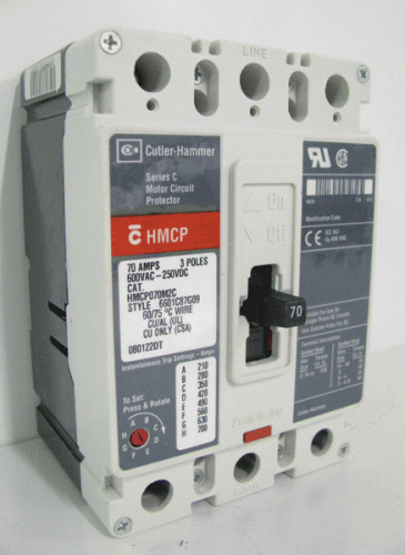 HMCP070M2C Circuit Breaker by Eaton, Cutler-Hammer or Westinghouse