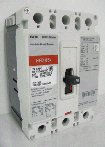HFD3150BP10 Circuit Breaker by Eaton, Cutler-Hammer or Westinghouse