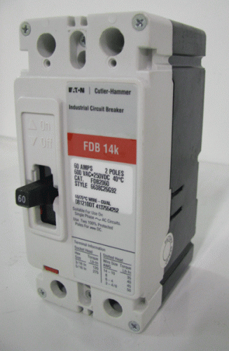 FDB2060 Circuit Breaker by Eaton, Cutler-Hammer or Westinghouse
