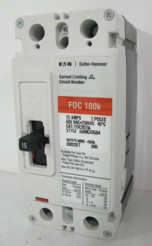 FDC2015L Circuit Breaker by Eaton, Cutler-Hammer or Westinghouse