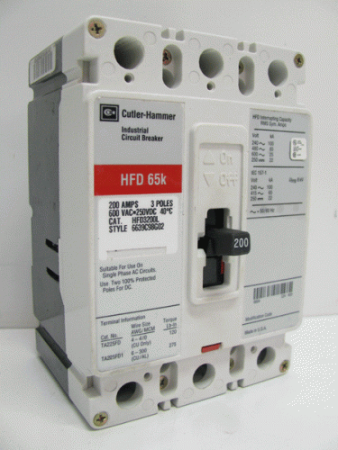 HFD3200L Circuit Breaker by Eaton, Cutler-Hammer or Westinghouse