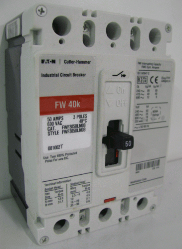 FWF3050LM08 Circuit Breaker by Eaton, Cutler-Hammer or Westinghouse