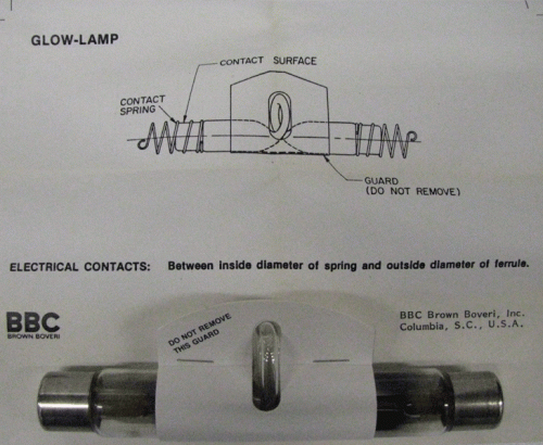 Q101C Glow Lamp by Brown Boveri
