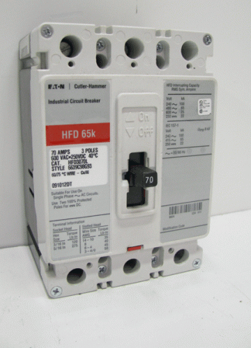 HFD3070L Eaton, Cutler Hammer or Westinghouse Circuit Breaker