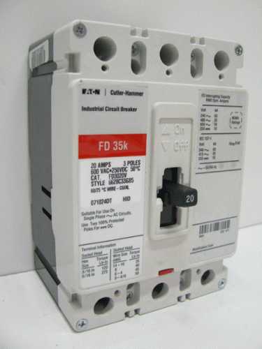 FD3020V Eaton, Cutler Hammer or Westinghouse Circuit Breaker