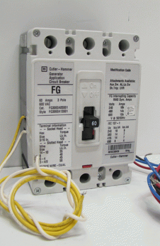 FG3060A05S01 Eaton, Cutler Hammer or Westinghouse Circuit Breaker