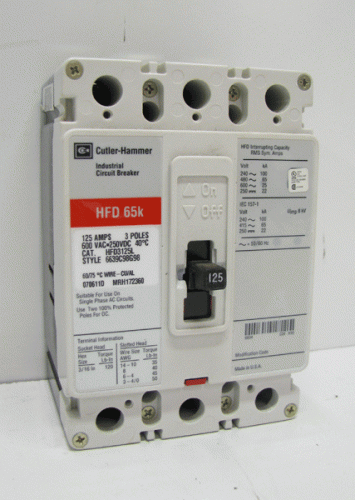 HFD3125L Eaton, Cutler Hammer or Westinghouse Circuit Breaker