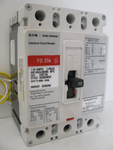 FD3110L Eaton, Cutler Hammer or Westinghouse Circuit Breaker