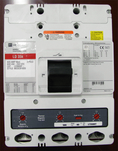 LD3600F with Trip Unit LT3500T Circuit Breaker