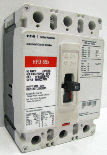 HFD3060BP10 Eaton, Cutler Hammer or Westinghouse Circuit Breaker
