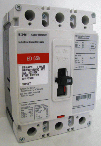 ED3110V Eaton, Cutler Hammer or Westinghouse Circuit Breaker