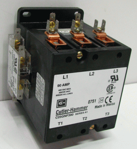 C25GNF390AH Contactor by Eaton, Cutler Hammer or Westinghouse