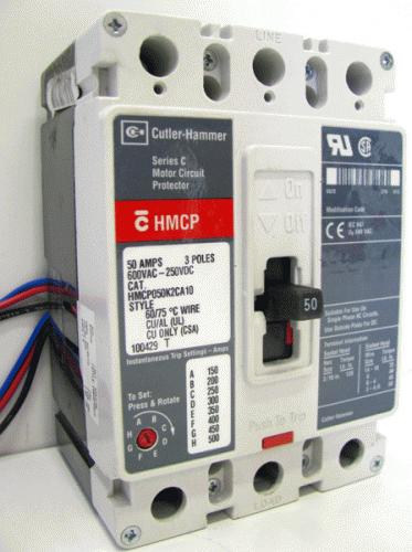 HMCP050K2CA10 with In 150-500 Trip Unit Eaton, Cutler Hammer or Westinghouse Circuit Breaker