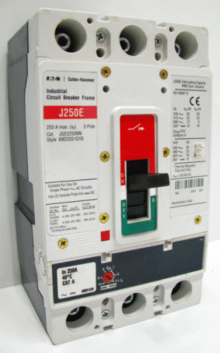 JGE3250NN with CAT A In 250 AMP Trip Unit Eaton, Cutler Hammer or Westinghouse Circuit Breaker