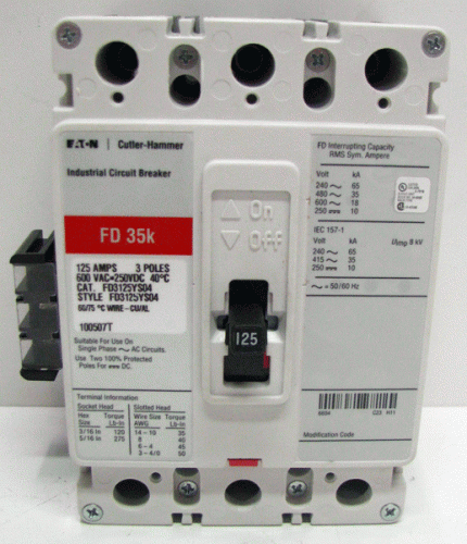 FD3125YS04 Eaton, Cutler Hammer or Westinghouse Circuit Breaker