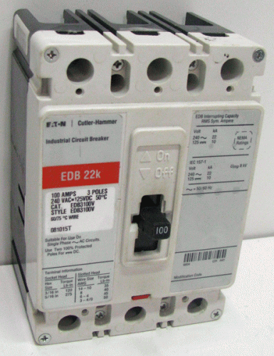 EDB3100V Eaton, Cutler Hammer or Westinghouse Circuit Breaker